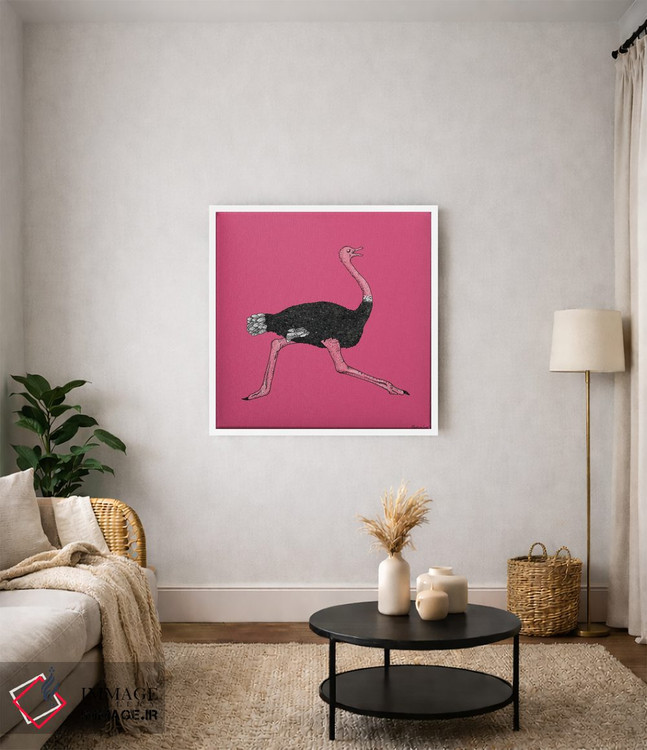 تابلو مدرن شترمرغ اثر مارتینا اسکات - D3W