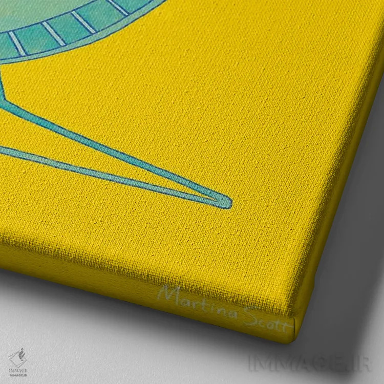 تابلو مدرن اول قورت بده، بعد بازی کن اثر مارتینا اسکات - نمای نزدیک بافت بوم