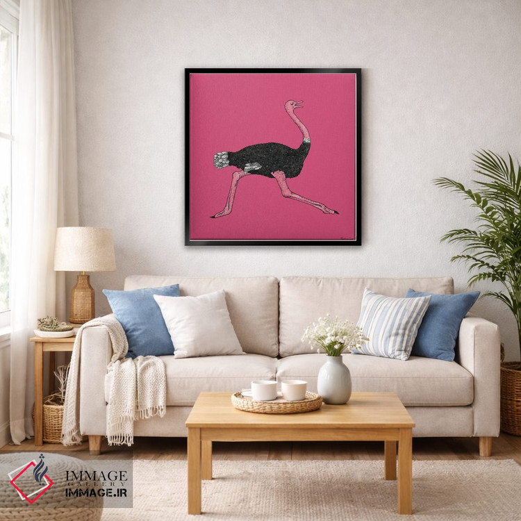 تابلو مدرن شترمرغ اثر مارتینا اسکات - D6B