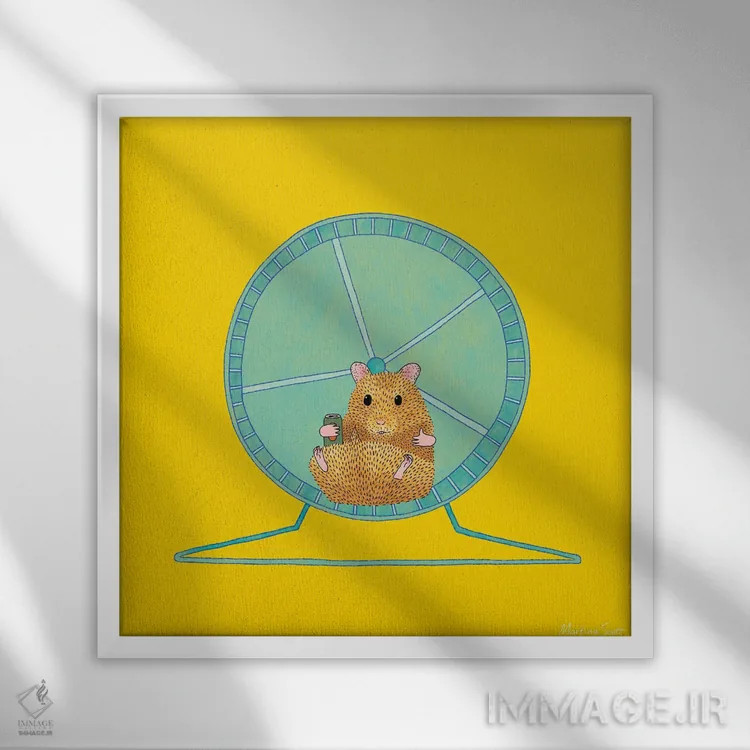 تابلو مدرن اول قورت بده، بعد بازی کن اثر مارتینا اسکات - نمای قابدار سفید