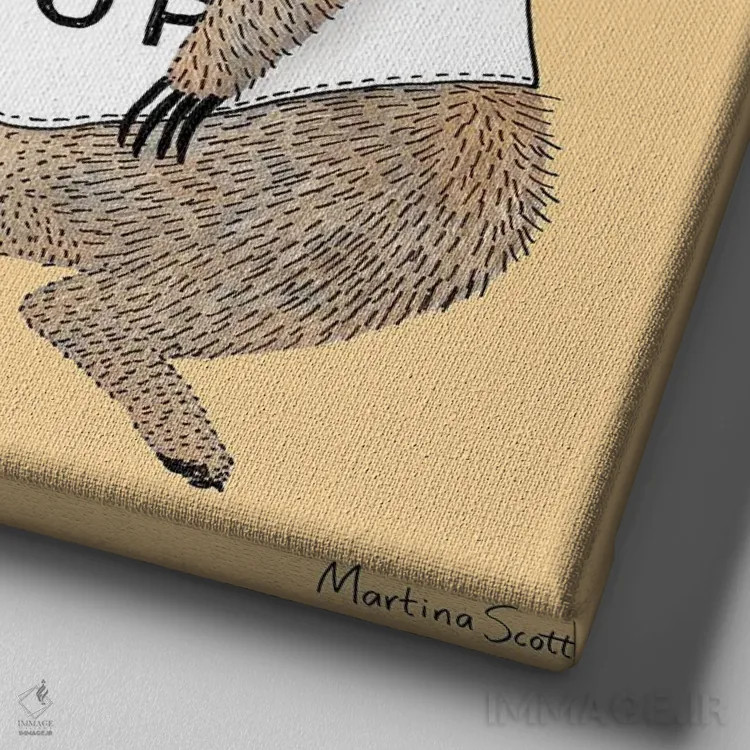 تابلو مدرن میرکت آرام اثر مارتینا اسکات - نمای نزدیک بافت بوم
