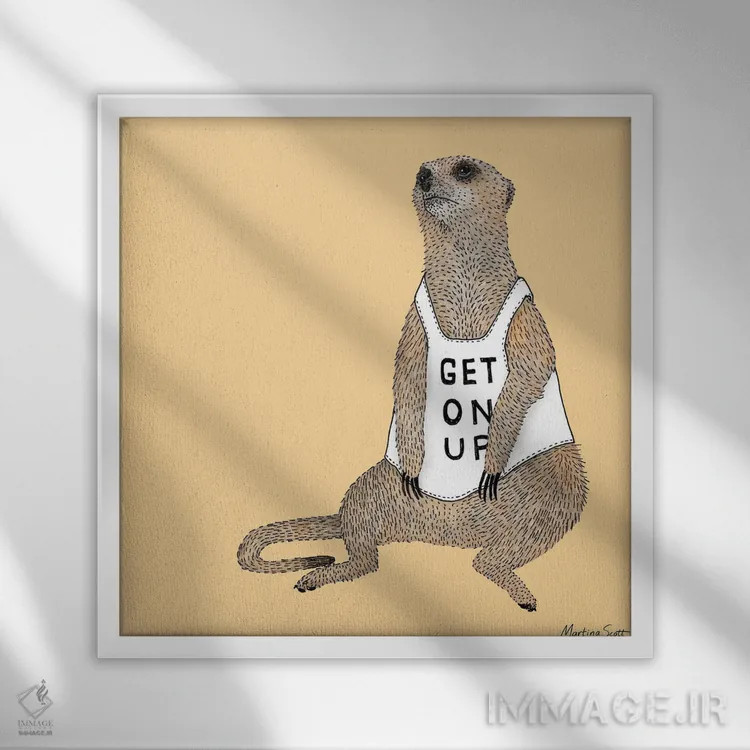 تابلو مدرن میرکت آرام اثر مارتینا اسکات - نمای قابدار سفید