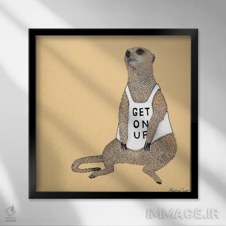 تابلو مدرن میرکت آرام اثر مارتینا اسکات - نمای قابدار مشکی