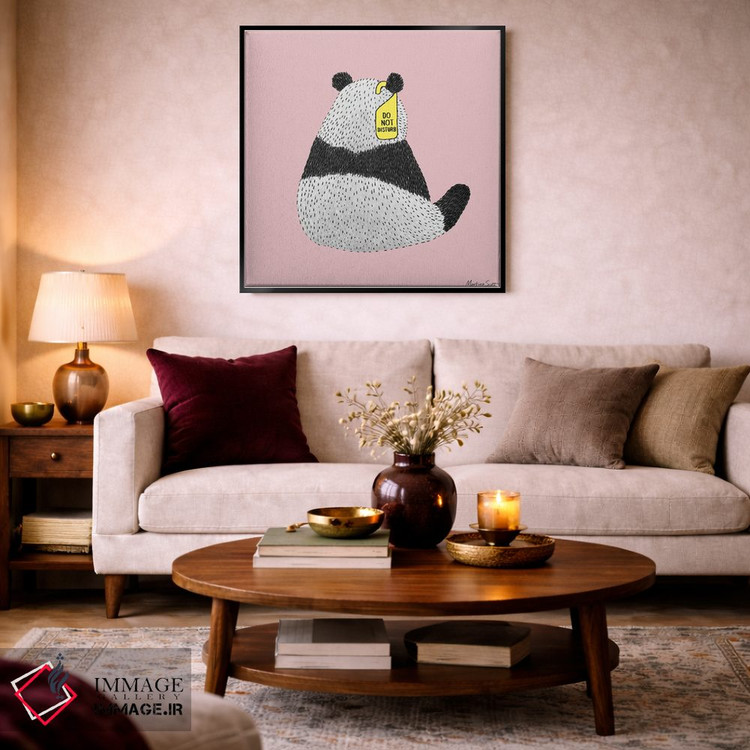 تابلو مدرن پاندای مزاحم نشو اثر مارتینا اسکات - D5B