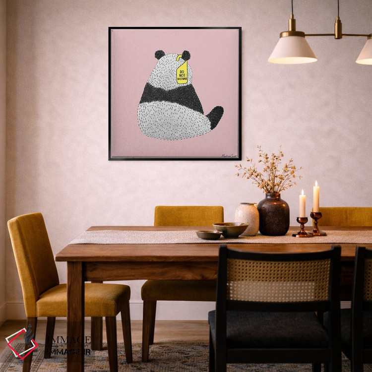 تابلو مدرن پاندای مزاحم نشو اثر مارتینا اسکات - D6B