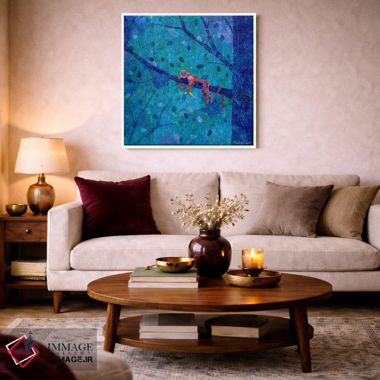 تابلو مدرن میمون غمگین اثر مارتینا اسکات - D2W