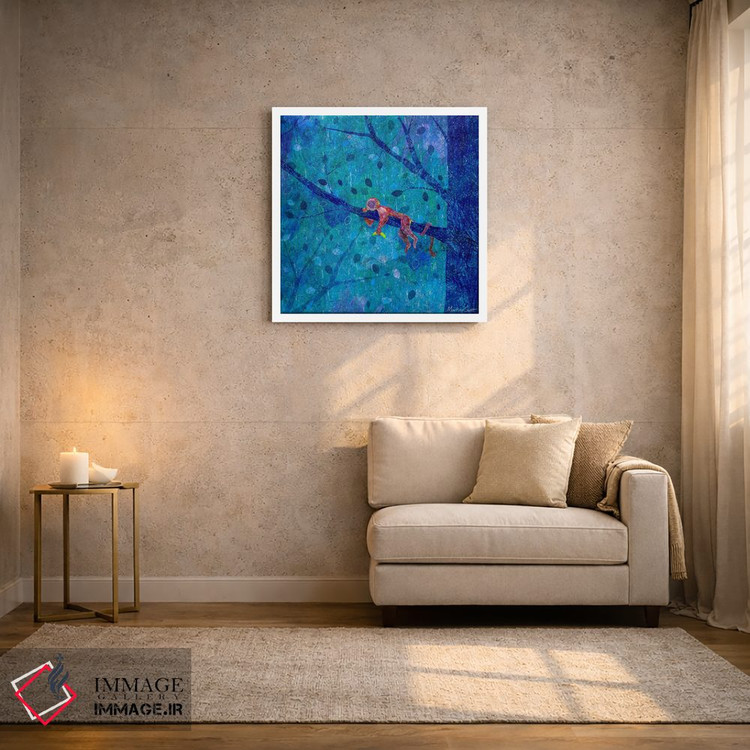 تابلو مدرن میمون غمگین اثر مارتینا اسکات - D1W