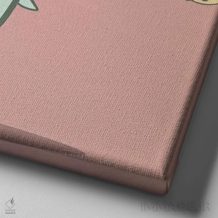 تابلو دکوراتیو جی اثر فایو بای فایو کالکتیو - نمای نزدیک بافت بوم