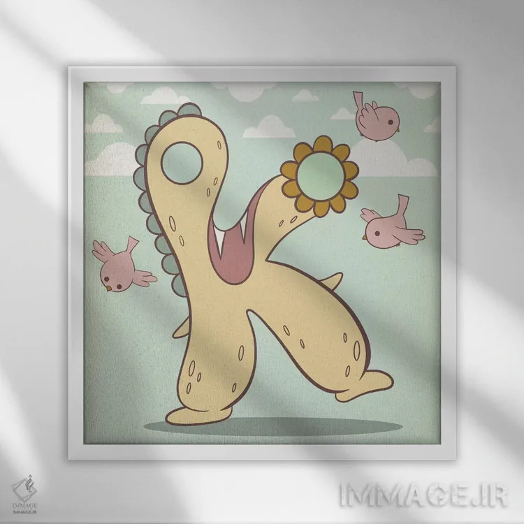 تابلو دکوراتیو کی اثر فایو بای فایو کالکتیو - نمای قابدار سفید