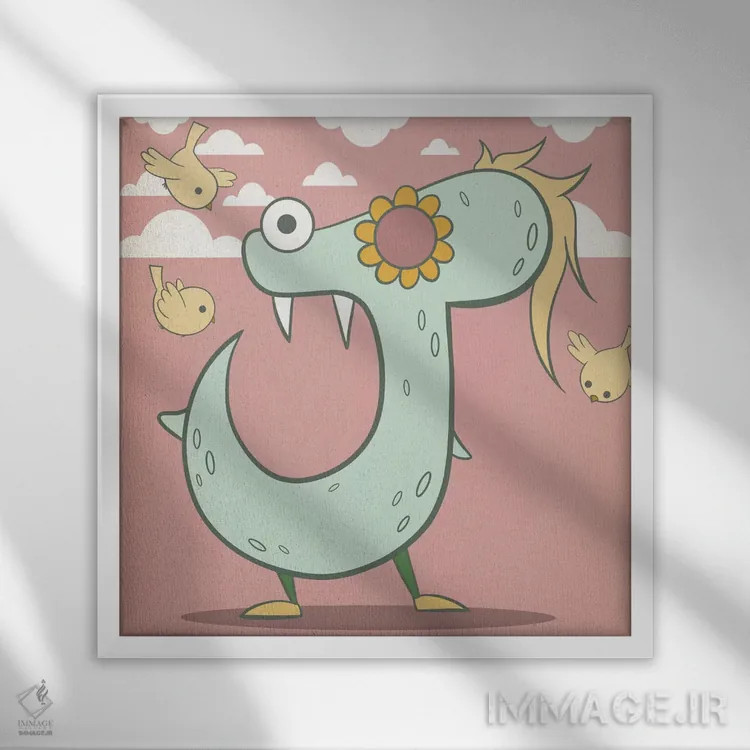 تابلو دکوراتیو جی اثر فایو بای فایو کالکتیو - نمای قابدار سفید