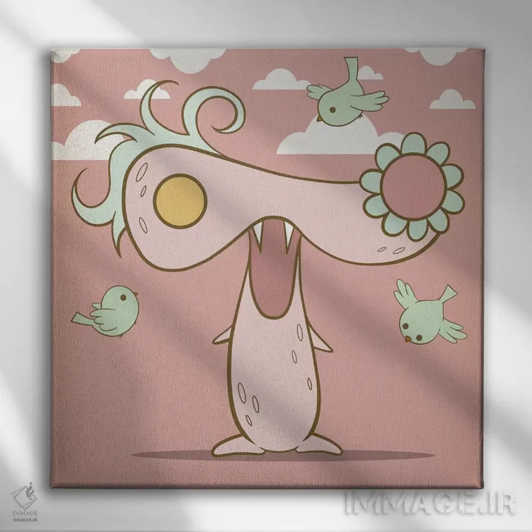 تابلو دکوراتیو تی اثر فایو بای فایو کالکتیو - نمای روبهرو روی دیوار