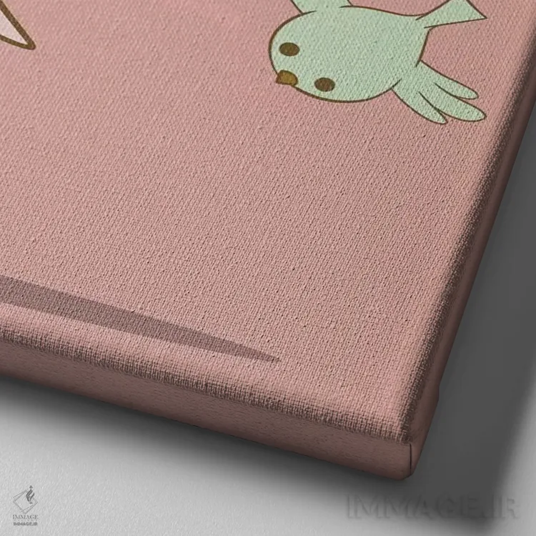 تابلو دکوراتیو تی اثر فایو بای فایو کالکتیو - نمای نزدیک بافت بوم