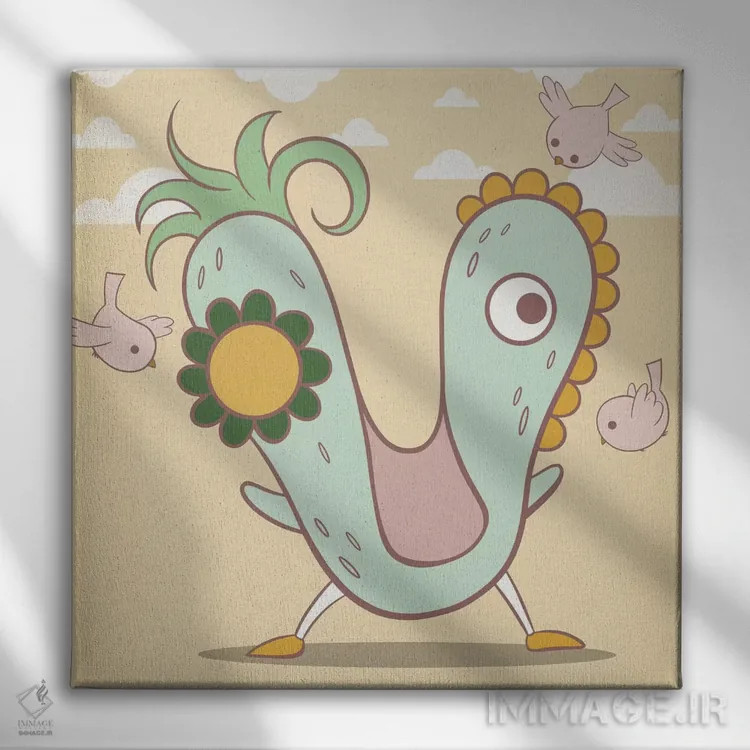 تابلو دکوراتیو وی اثر فایو بای فایو کالکتیو - نمای روبهرو روی دیوار