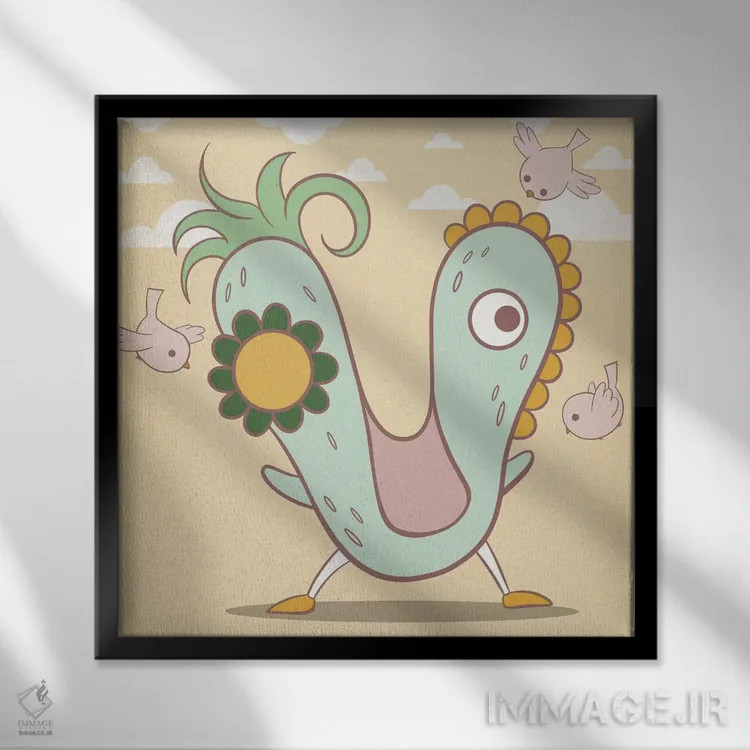 تابلو دکوراتیو وی اثر فایو بای فایو کالکتیو - نمای قابدار مشکی