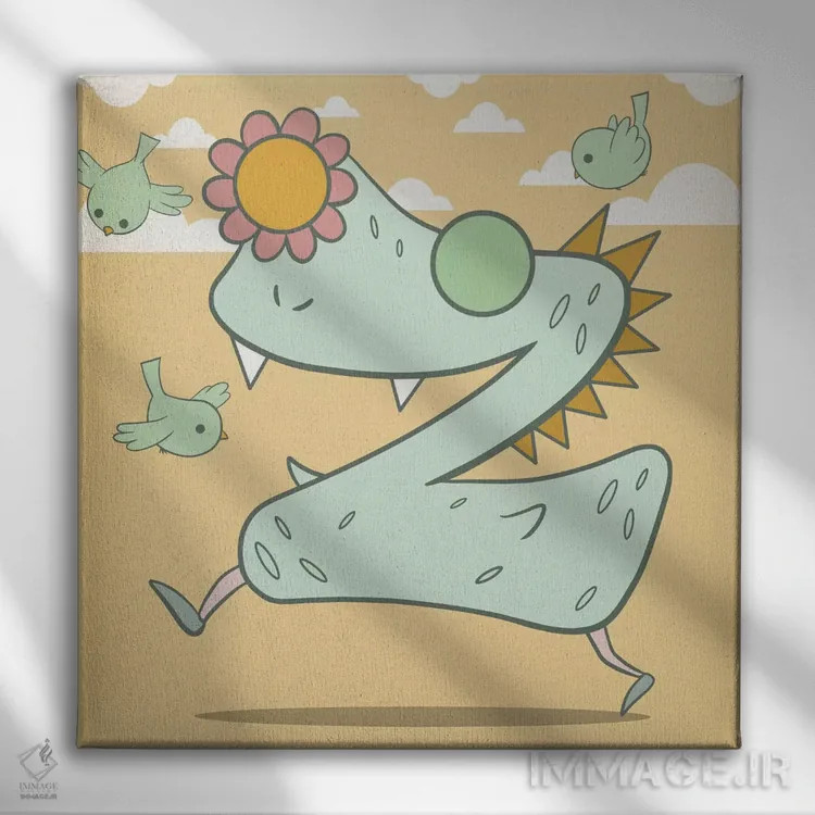 تابلو دکوراتیو زد اثر فایو بای فایو کالکتیو - نمای روبهرو روی دیوار