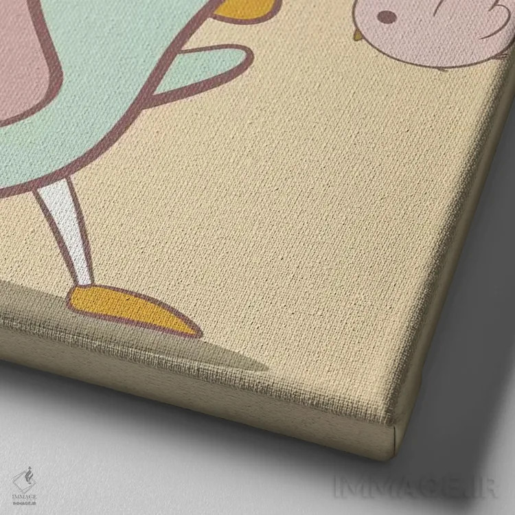 تابلو دکوراتیو وی اثر فایو بای فایو کالکتیو - نمای نزدیک بافت بوم