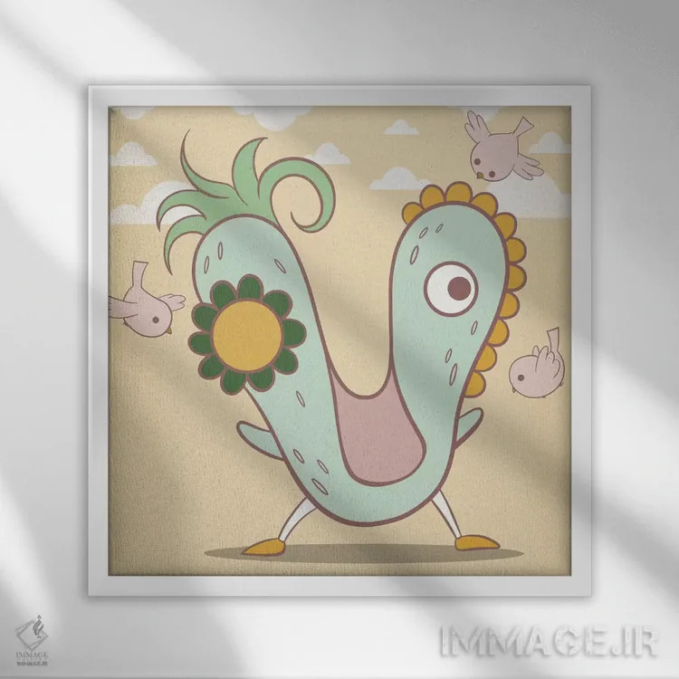 تابلو دکوراتیو وی اثر فایو بای فایو کالکتیو - نمای قابدار سفید