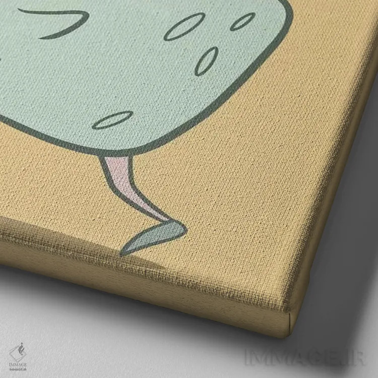 تابلو دکوراتیو زد اثر فایو بای فایو کالکتیو - نمای نزدیک بافت بوم