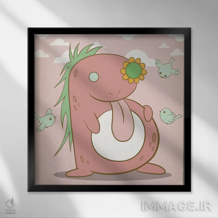 تابلو دکوراتیو بی اثر فایو بای فایو کالکتیو - نمای قابدار مشکی