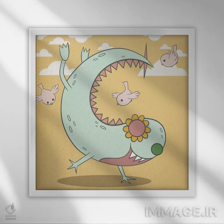 تابلو دکوراتیو سی اثر فایو بای فایو کالکتیو - نمای قابدار سفید