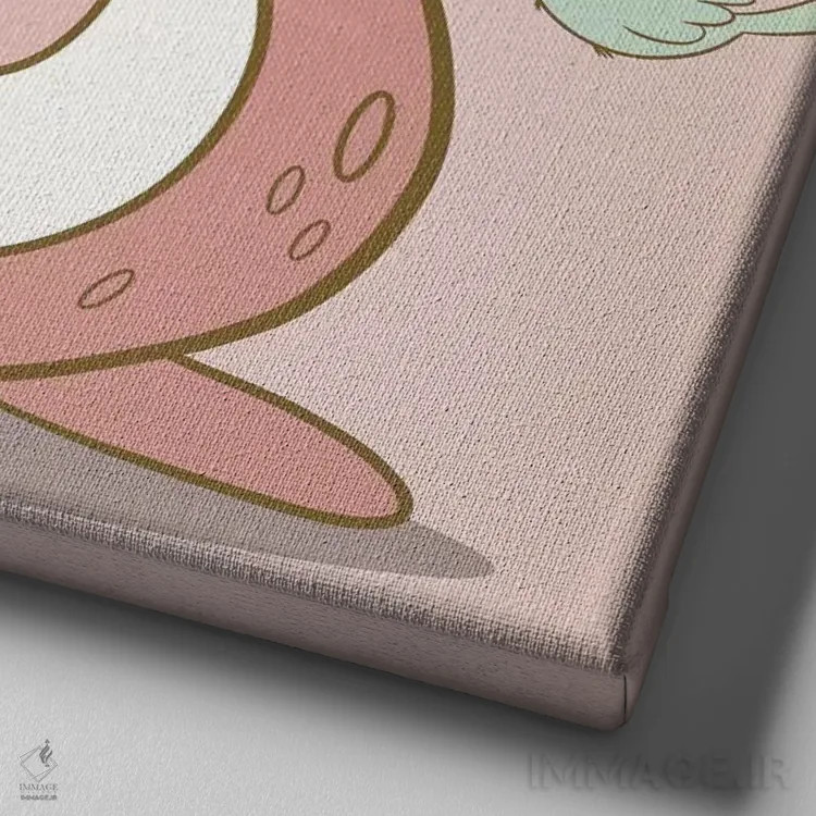 تابلو دکوراتیو بی اثر فایو بای فایو کالکتیو - نمای نزدیک بافت بوم