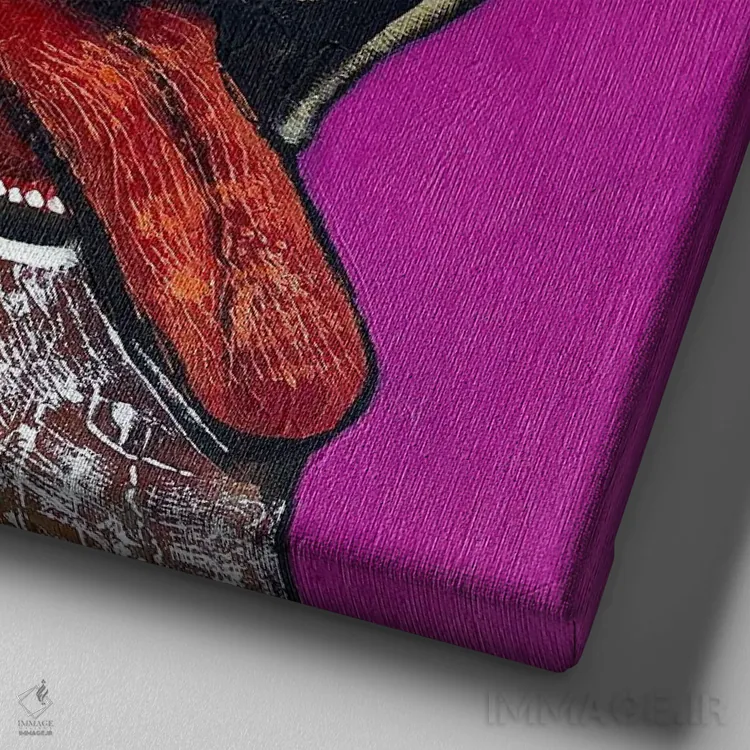 تابلو دکوراتیو به من بگو دوستانت چه کسانی هستند... اثر میخائیل بارانوفسکی - نمای نزدیک بافت بوم