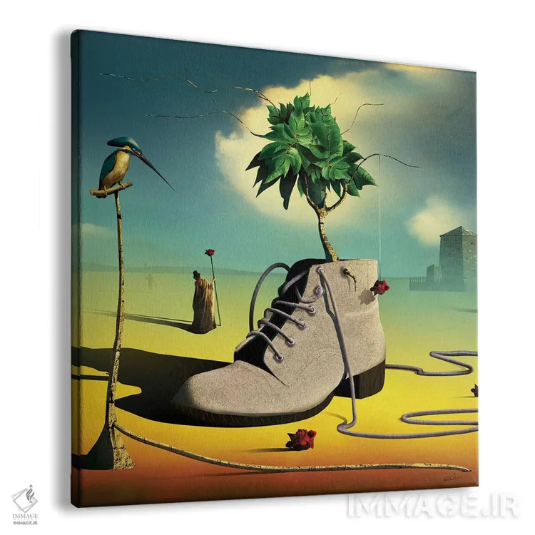 تابلو دکوراتیو چکمه اثر مارسل کارام - نمای پرسپکتیو محصول