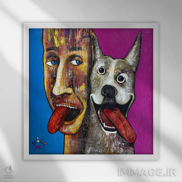 تابلو دکوراتیو به من بگو دوستانت چه کسانی هستند... اثر میخائیل بارانوفسکی - نمای قابدار سفید