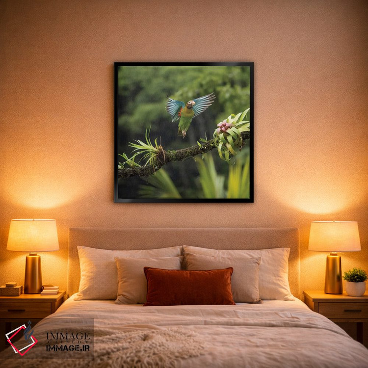 تابلو دکوراتیو طوطی سرقهوه ای، کاستاریکا اثر جو و مری ان مک دونالد - D1B