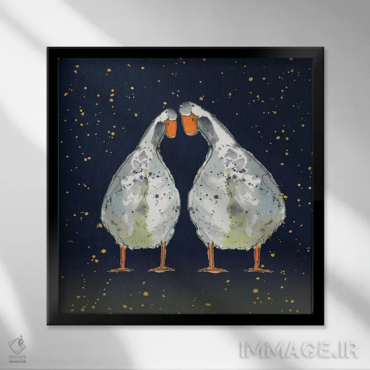 تابلو دکوراتیو عشق یعنی اثر میشل کمپل - نمای قابدار مشکی