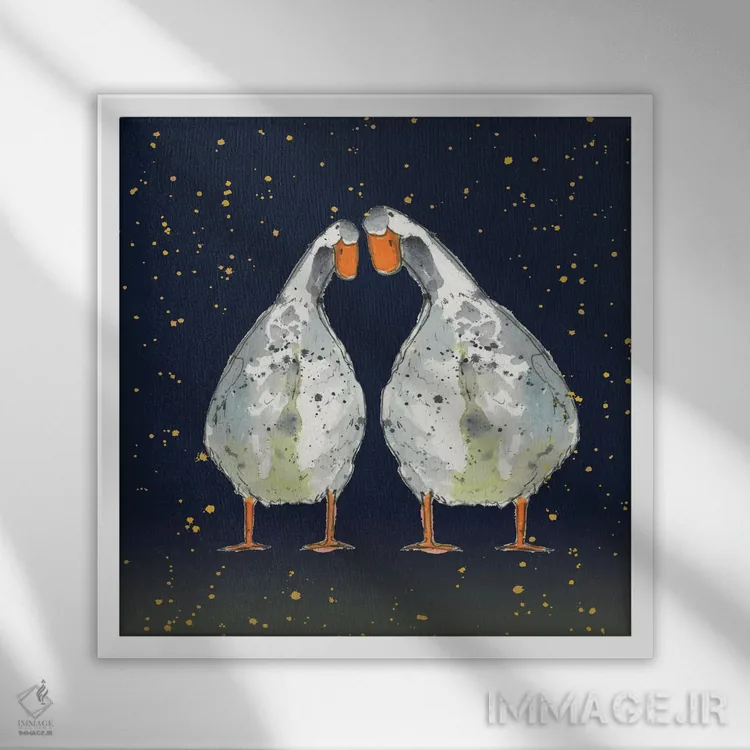 تابلو دکوراتیو عشق یعنی اثر میشل کمپل - نمای قابدار سفید