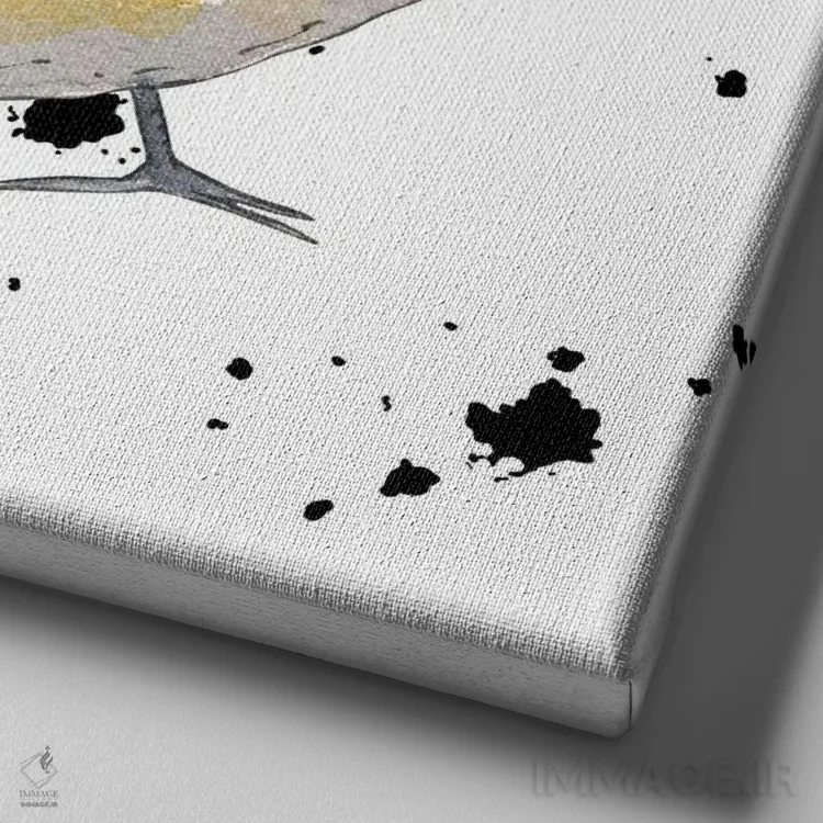 تابلو دکوراتیو چیکادی اثر میشل کمپل - نمای نزدیک بافت بوم