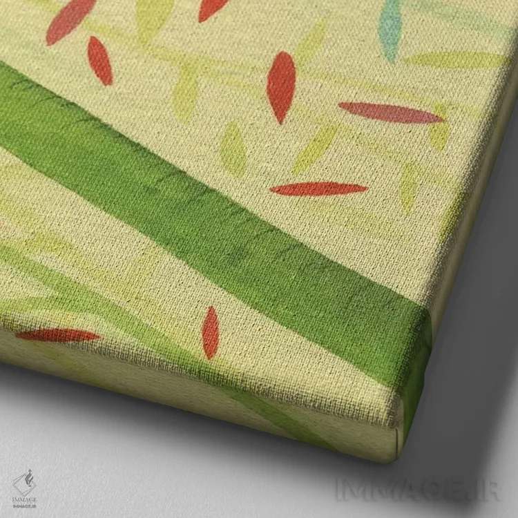 تابلو دکوراتیو جفت مرغ سیاه ۲ اثر میشل کمپل - نمای نزدیک بافت بوم