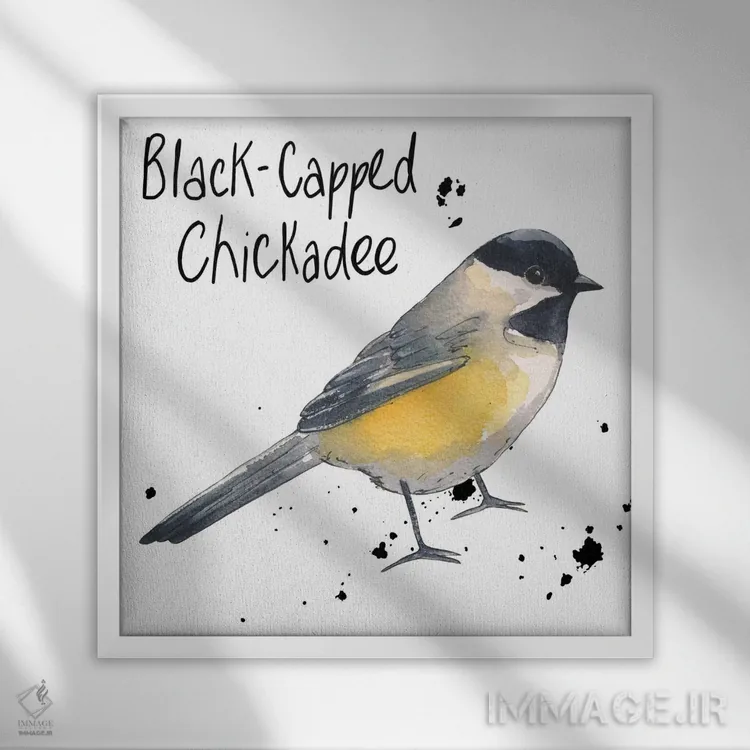 تابلو دکوراتیو چیکادی اثر میشل کمپل - نمای قابدار سفید