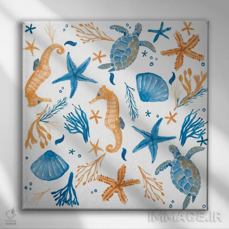 تابلو دکوراتیو ساحلی اثر میشل کمپل - نمای روبهرو روی دیوار