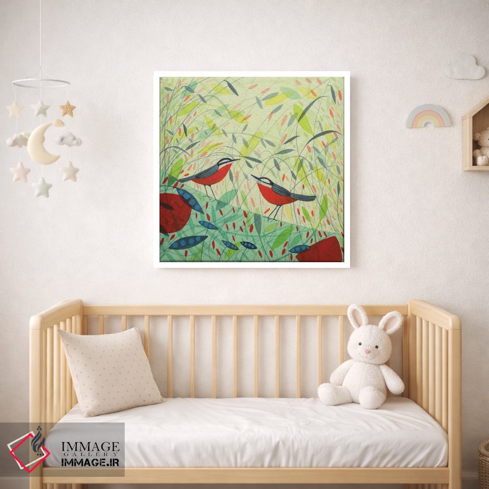 تابلو دکوراتیو طراحی سینه سر سفیدها اثر میشل کمپل - D1W