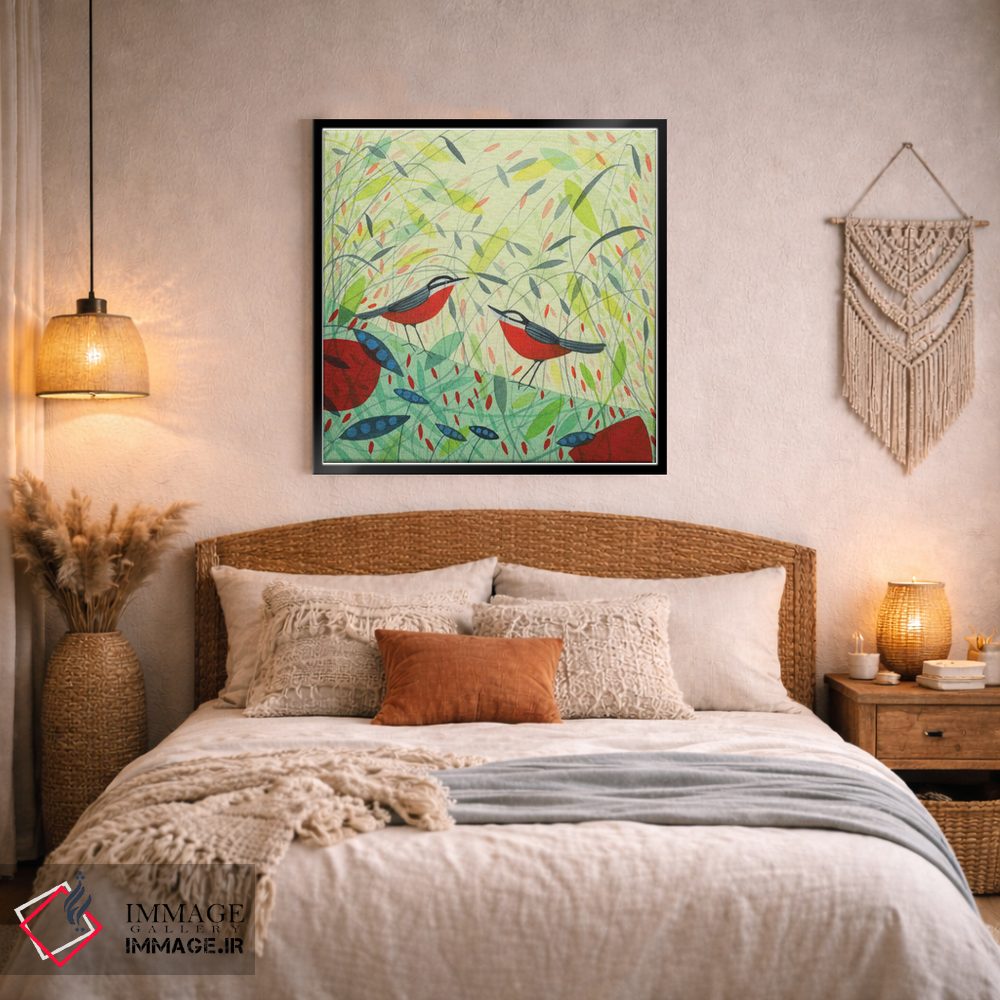 تابلو دکوراتیو طراحی سینه سر سفیدها اثر میشل کمپل - D5B