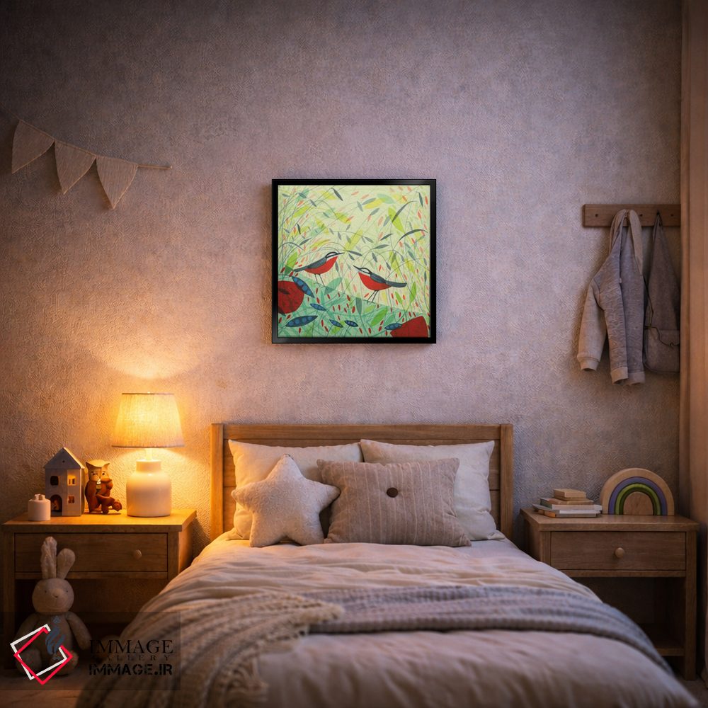 تابلو دکوراتیو طراحی سینه سر سفیدها اثر میشل کمپل - D6B