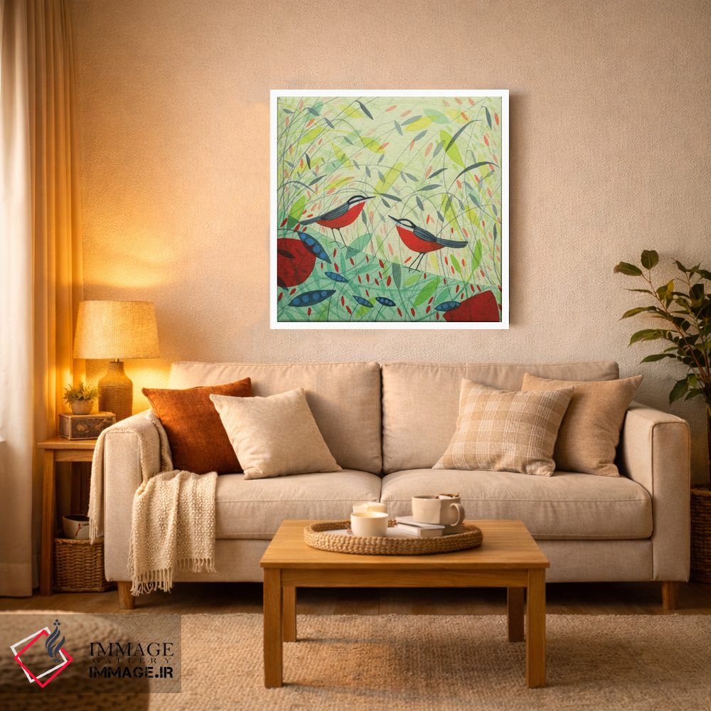 تابلو دکوراتیو طراحی سینه سر سفیدها اثر میشل کمپل - D4W