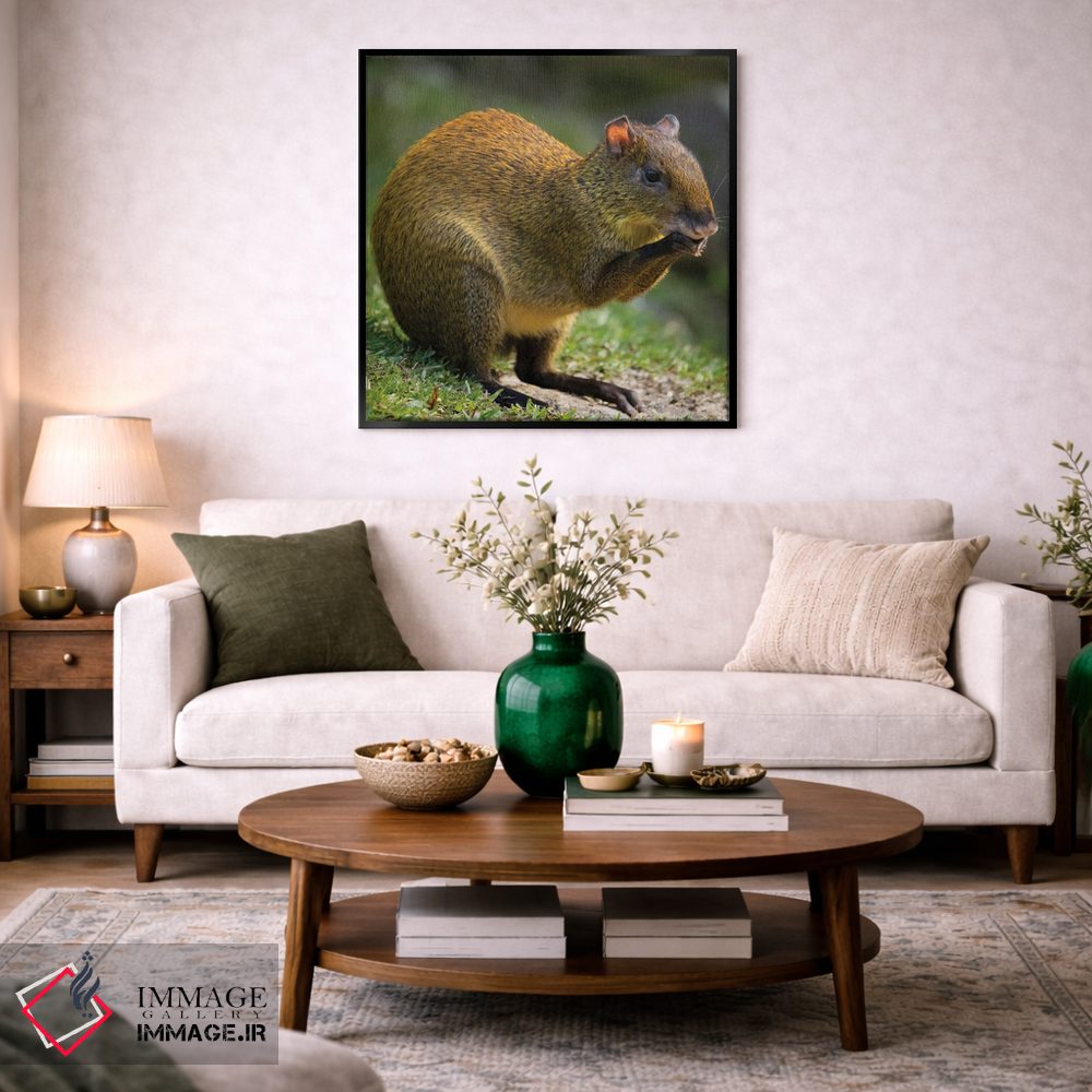 تابلو دکوراتیو آگوتی آمریکای مرکزی، بوسکه دل پاس، کاستاریکا اثر جو و مری ان مک دونالد - D4B