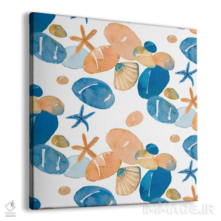 تابلو دکوراتیو ساحل سنگریزه ای اثر میشل کمپل - نمای پرسپکتیو محصول