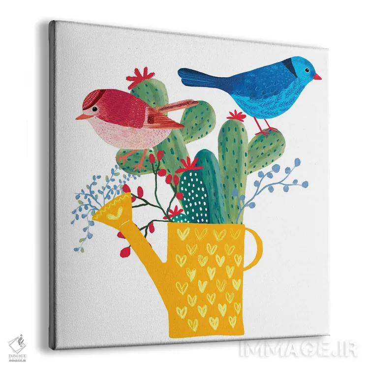 تابلو دکوراتیو پرندگان آفتابی اثر میشل کمپل - نمای پرسپکتیو محصول