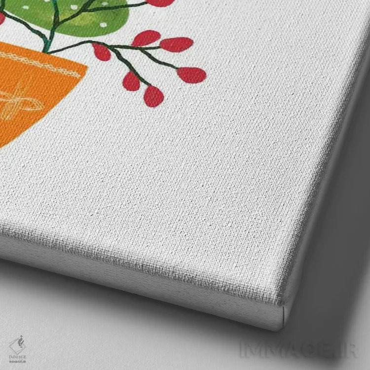 تابلو دکوراتیو سه پرنده زیبا اثر میشل کمپل - نمای نزدیک بافت بوم