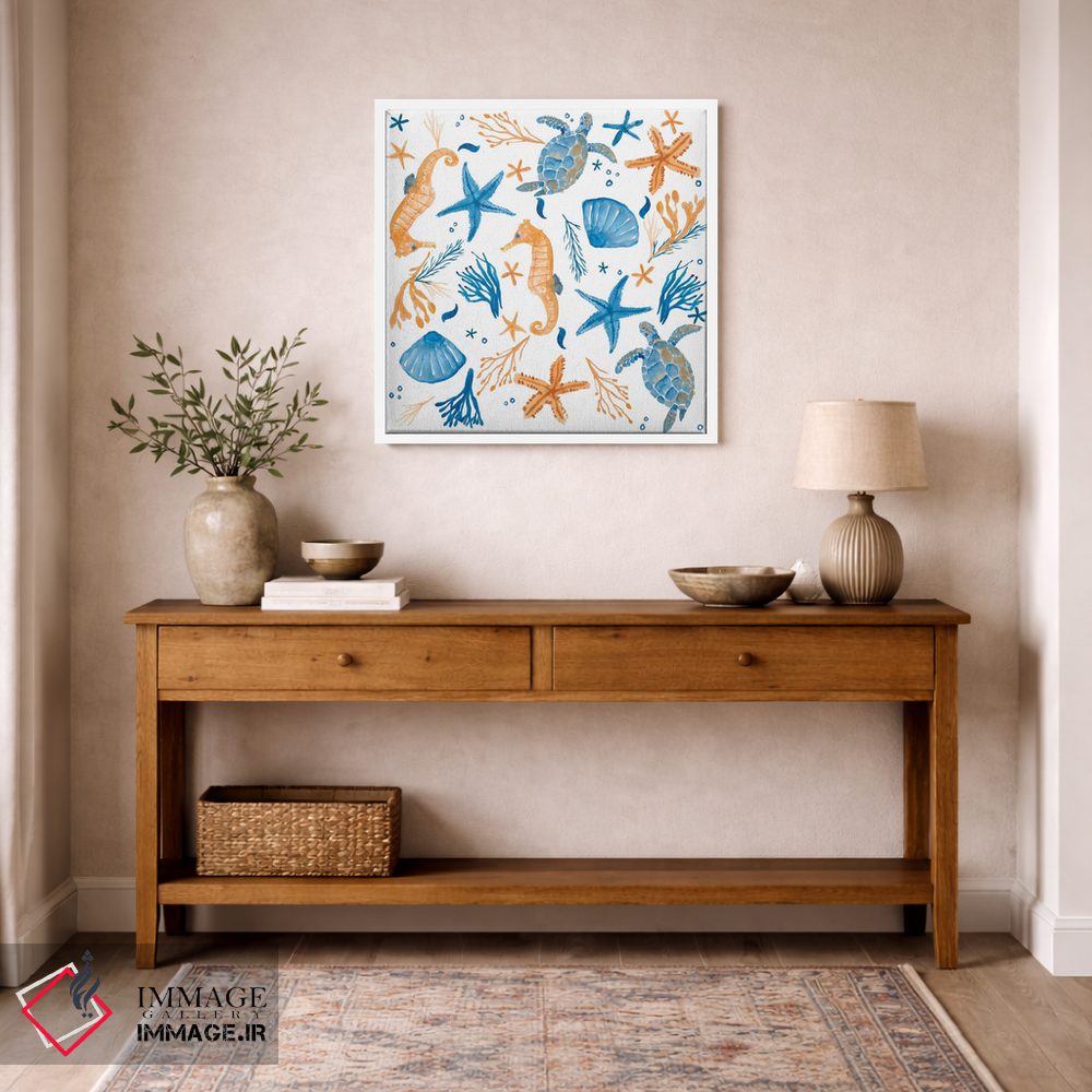 تابلو دکوراتیو ساحلی اثر میشل کمپل - D6W