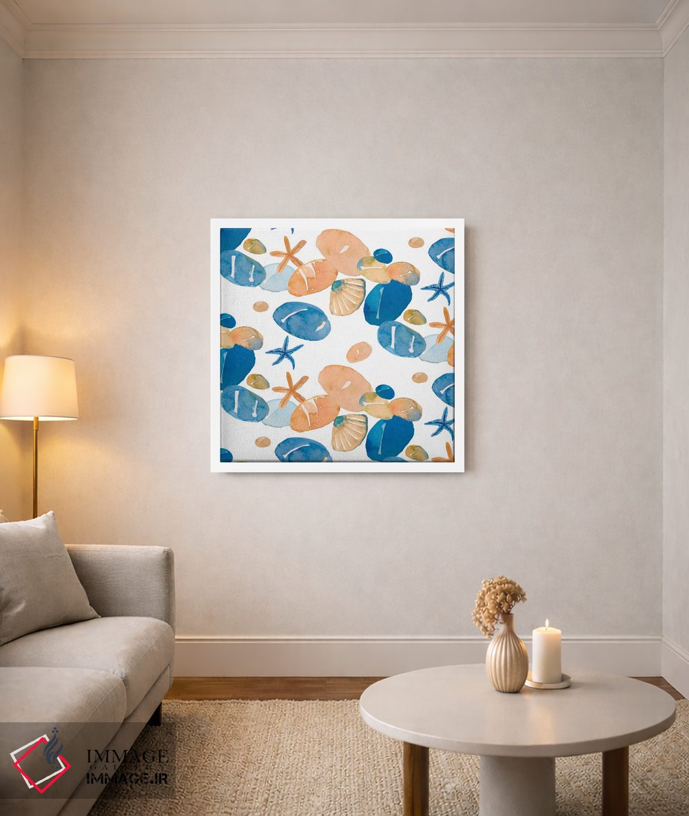 تابلو دکوراتیو ساحل سنگریزه ای اثر میشل کمپل - D2W