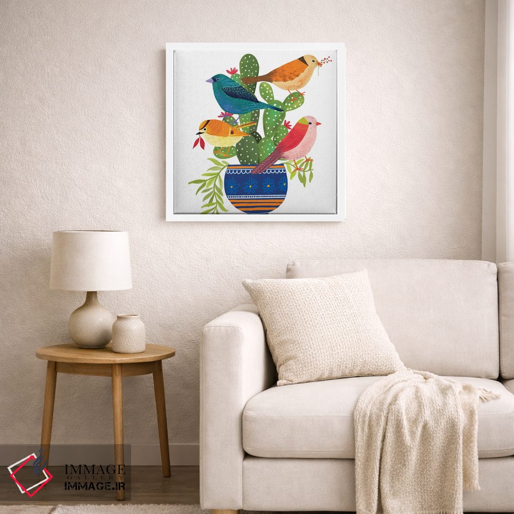 تابلو دکوراتیو پرندگان زیبا اثر میشل کمپل - D5W