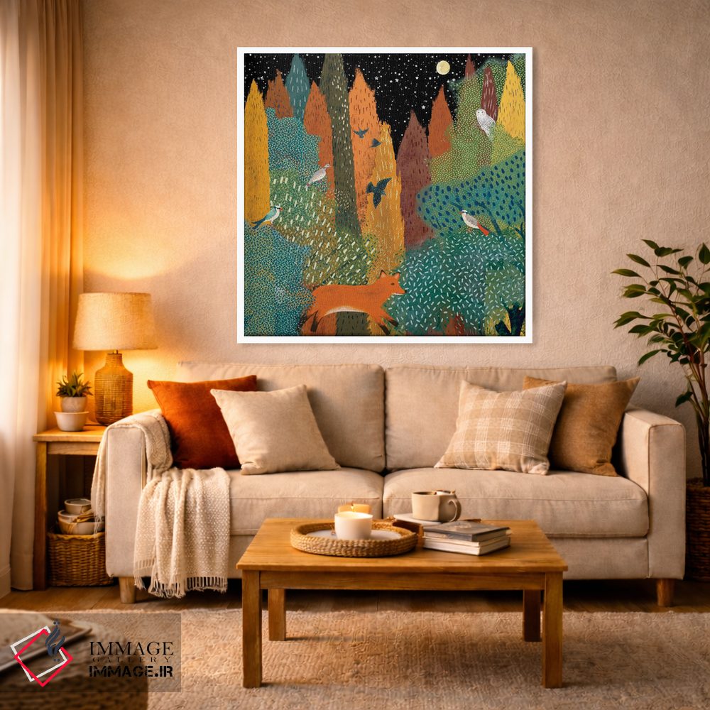 تابلو دکوراتیو بین درختان سرو اثر میشل کمپل - D2W