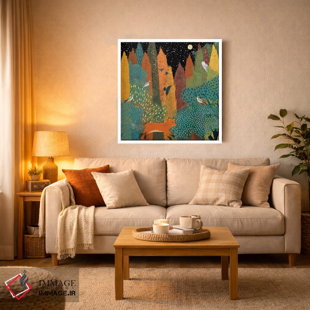 تابلو دکوراتیو بین درختان سرو اثر میشل کمپل - D3W