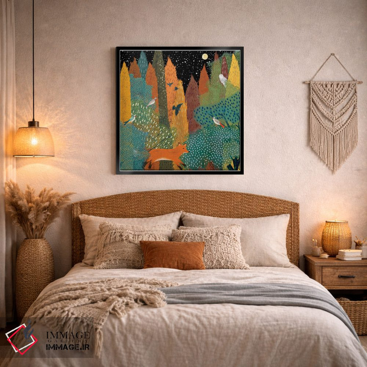 تابلو دکوراتیو بین درختان سرو اثر میشل کمپل - D4B