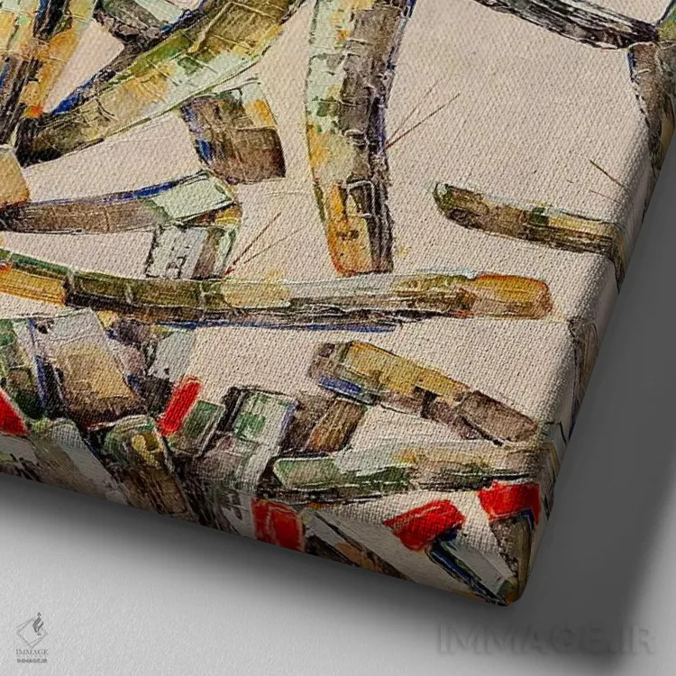 تابلو دکوراتیو آرانچیا اثر ماچیارولی - نمای نزدیک بافت بوم